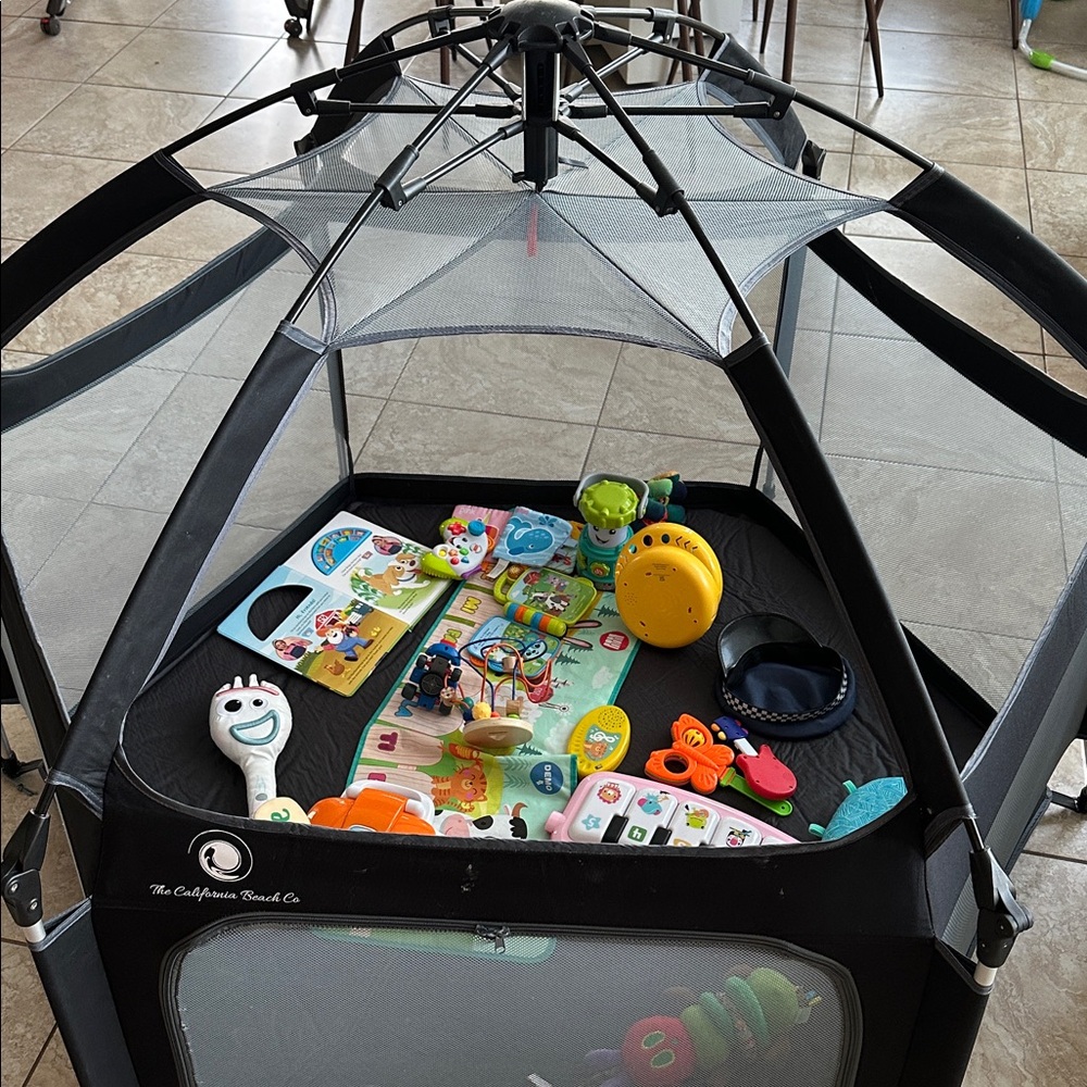 Black Portable Playpen for Kids